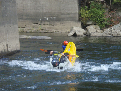 Swimmer Greg at the Railroad Bridge