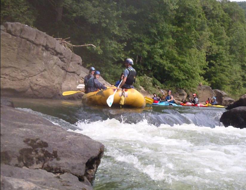 The Fat Family taking on Killer Falls, a rapid so scary most paddlers have to run it backwards out of fear!