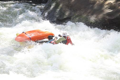 Punching the hole on Lower Keeney, anyone can do it forward.....